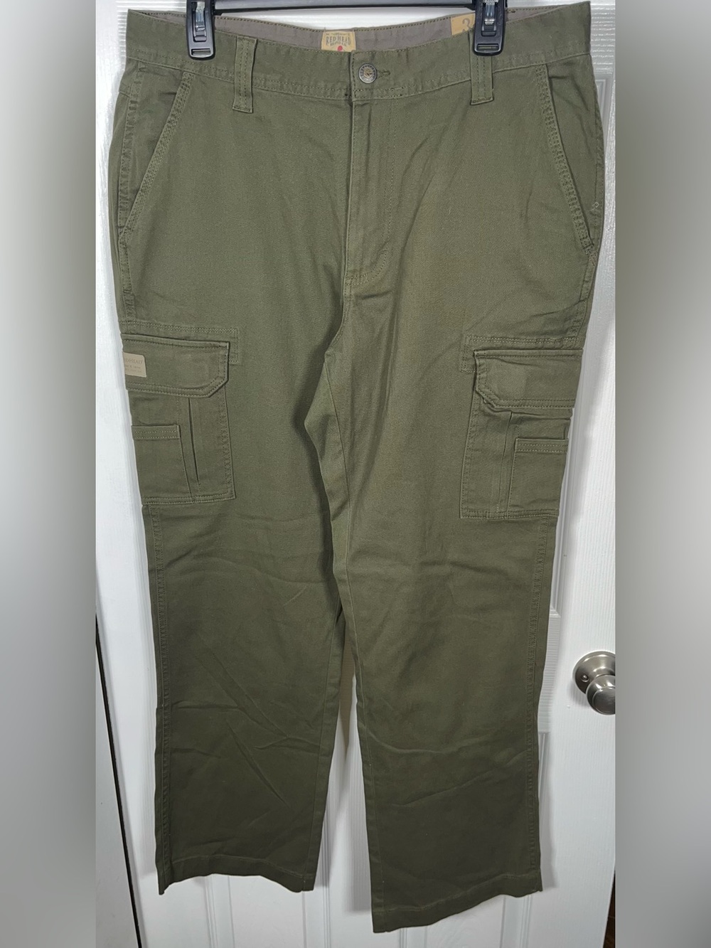 Men’s RedHead Co Flex Fit RH Fulton Cargo Pants 34 x 32 Olive Green Like New